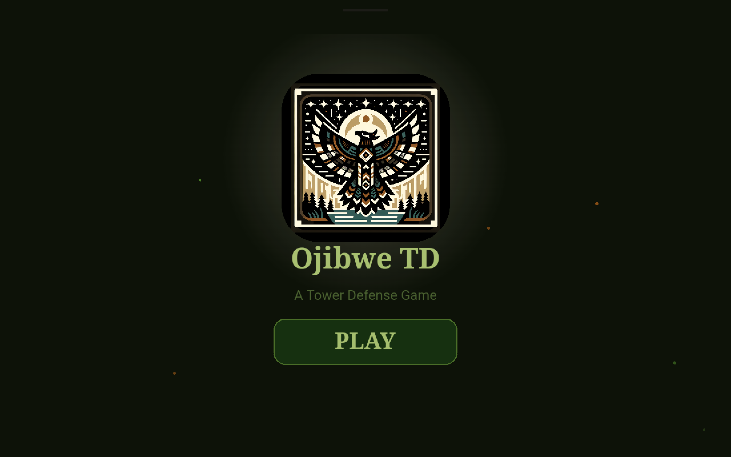 Ojibwe TD title screen