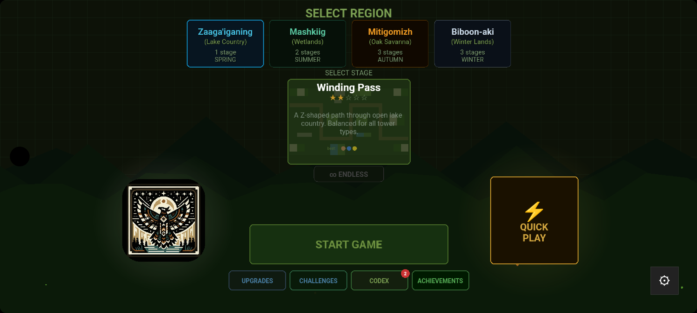 Region and stage selection with multiple maps